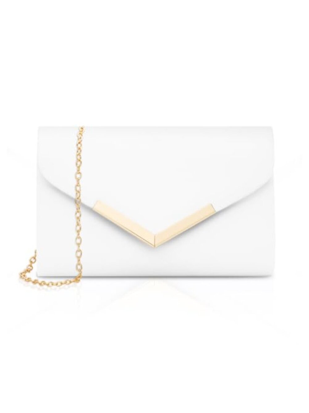 Larcenciel Vegan Evening Clutch with Chain Strap Envelope Crossbody Handbag